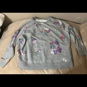 XXL old navy floral sweatshirt